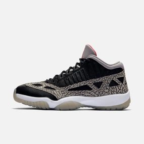 (Men's) Air Jordan 11 Retro Low IE 'Black Cement' (2020) 919712-006 Air Jordan 11 basketball shoes with patent look