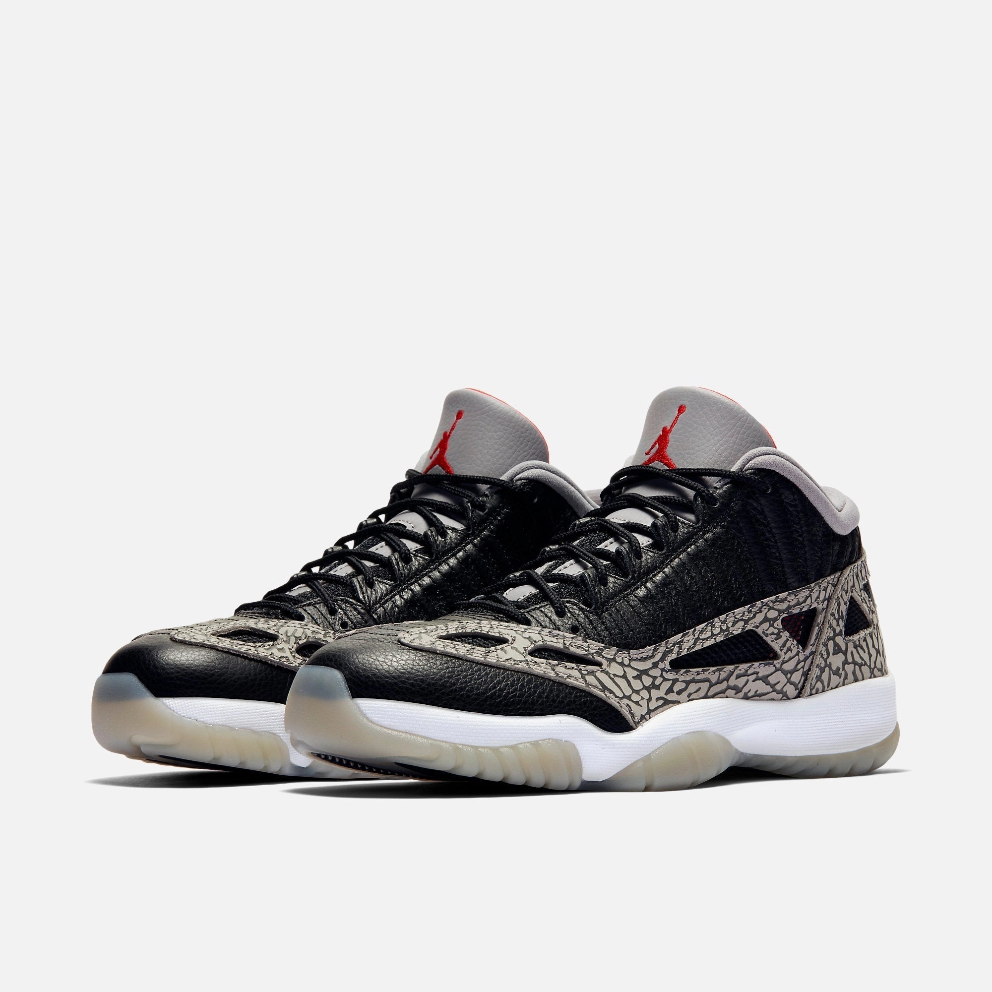 (Men's) Air Jordan 11 Retro Low IE 'Black Cement' (2020) 919712-006 Air Jordan 11 Patent Basketball Shoes