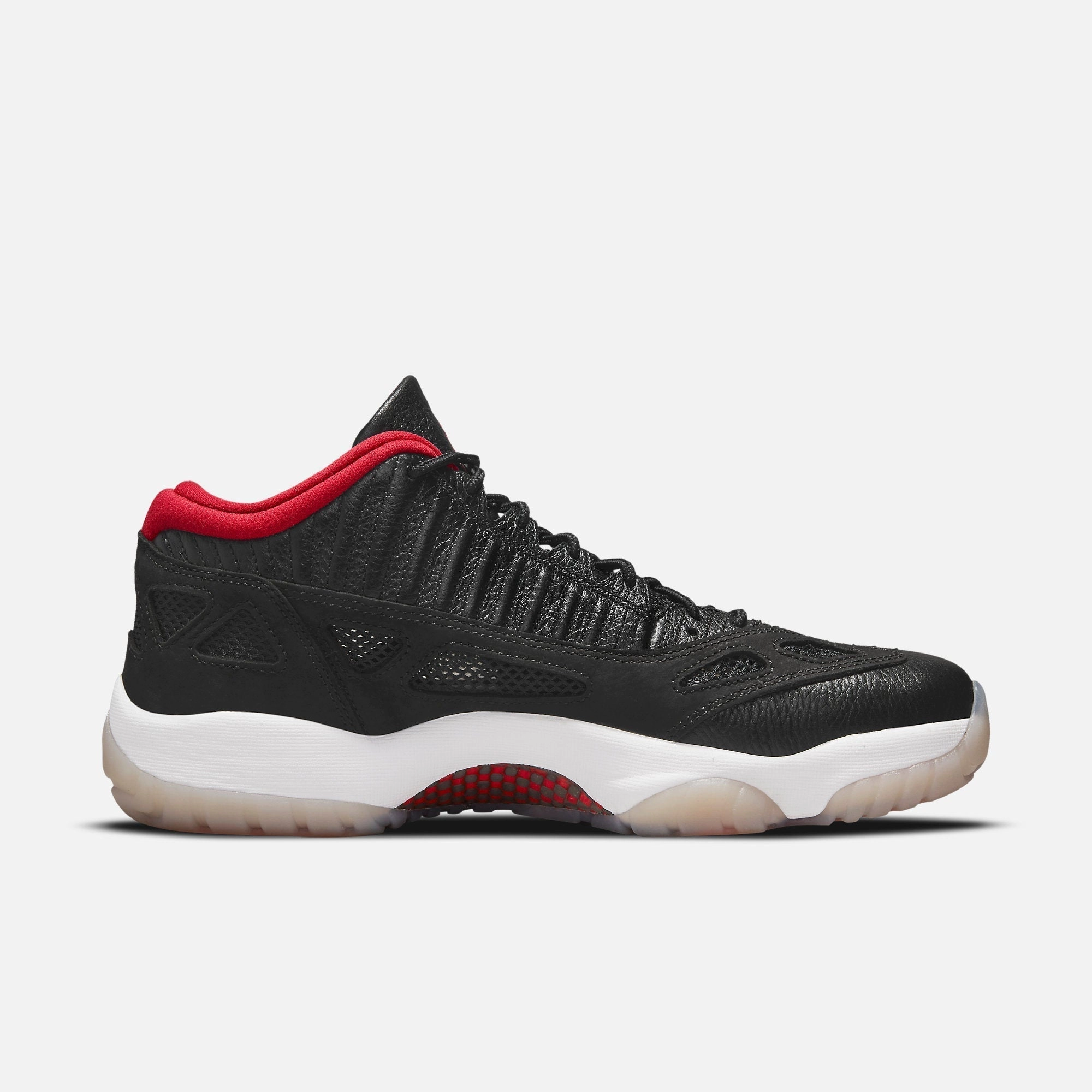 (Men's) Air Jordan 11 Retro Low IE 'Bred' (2021) 919712-023 Air Jordan 11 Patent Basketball Shoes