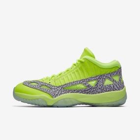 (Men's) Air Jordan 11 Retro Low IE 'Volt' (2018) 919712-700 Air Jordan 11 basketball shoes with patent look