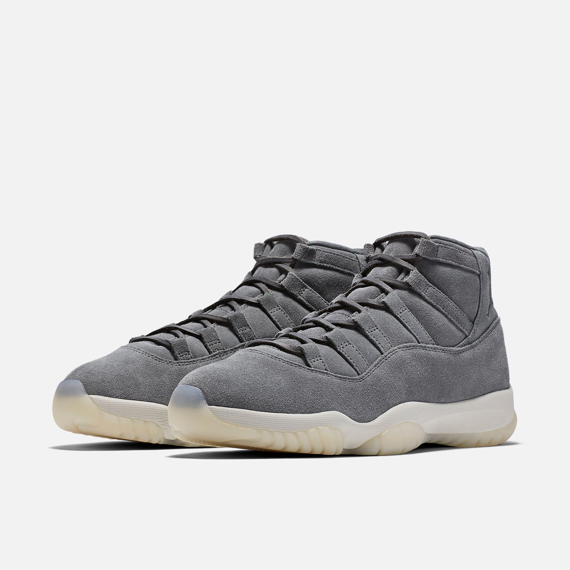 (Men's) Air Jordan 11 Retro Premium 'Pinnacle Grey Suede' (2016) 914433-003 Air Jordan 11 Patent Basketball Shoes