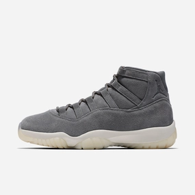 (Men's) Air Jordan 11 Retro Premium 'Pinnacle Grey Suede' (2016) 914433-003 Air Jordan 11 basketball shoes with patent look