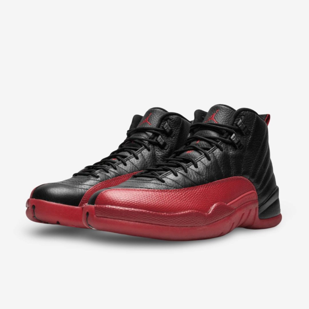 (Men's) Air Jordan 12 Retro 'Flu Game / Bred' (2016) 130690-002 Air Jordan 12 Game-Ready Sneakers