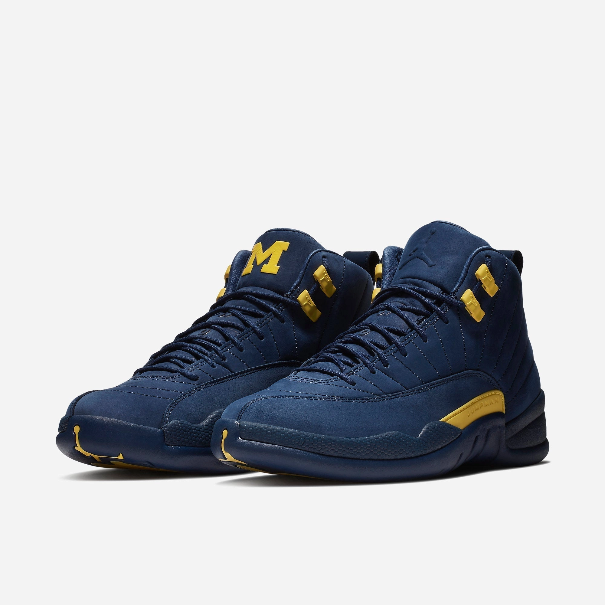 (Men's) Air Jordan 12 Retro Michigan NRG 'Wolverines' (2018) BQ3180-407 Air Jordan 12 Game-Ready Sneakers