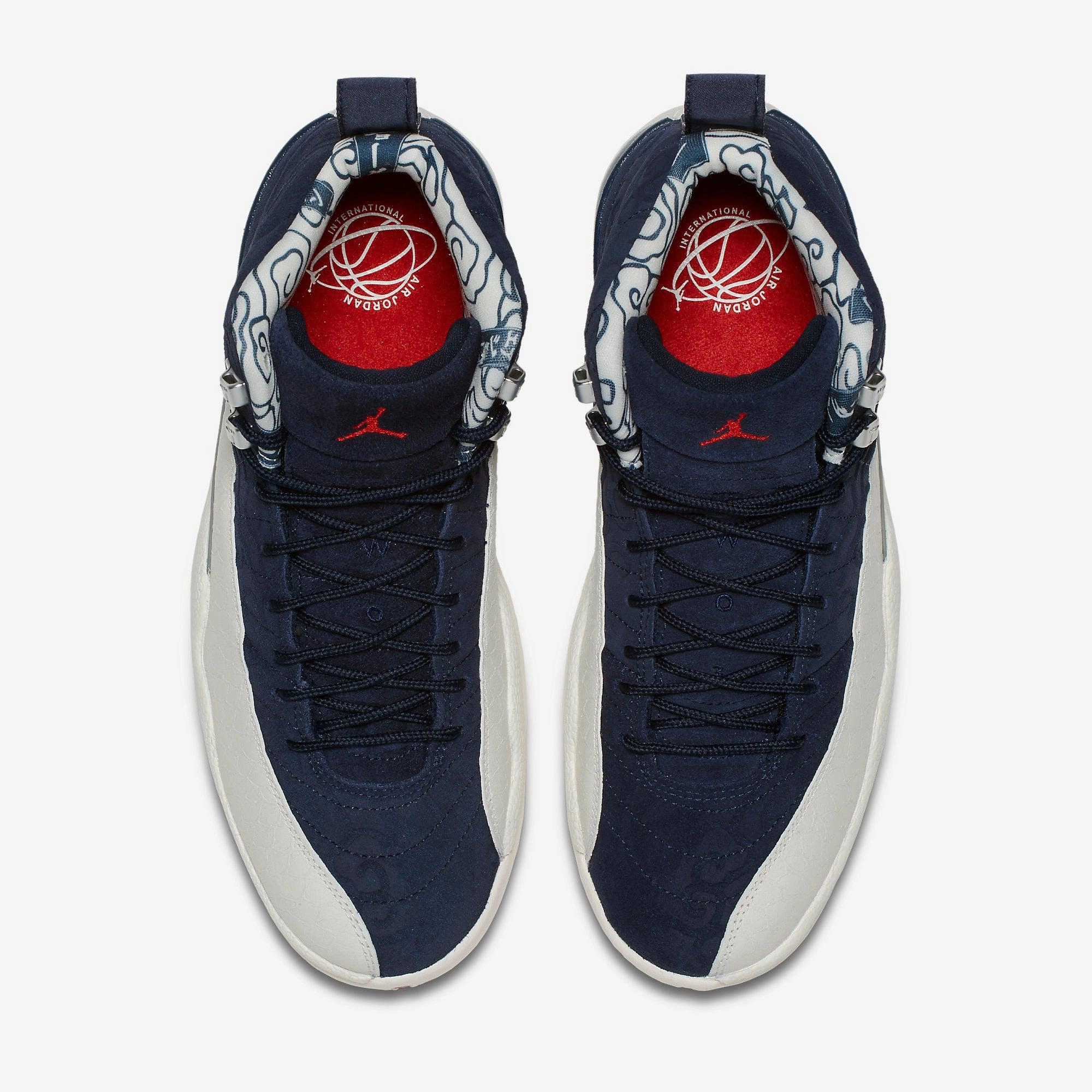 (Men's) Air Jordan 12 Retro Premium 'International Flight' (2018) BV8016-445 Air Jordan 12 Game-Ready Sneakers