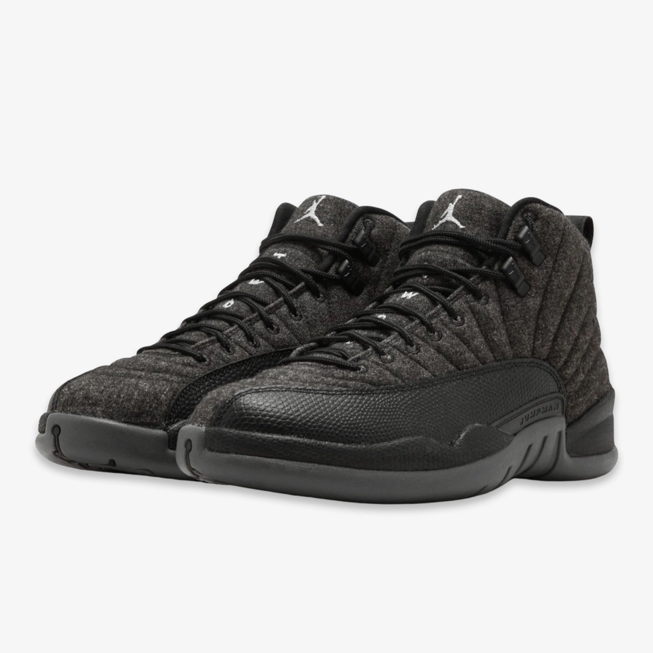 (Men's) Air Jordan 12 Retro Wool 'Dark Grey' (2016) 852627-003 Air Jordan 12 Game-Ready Sneakers