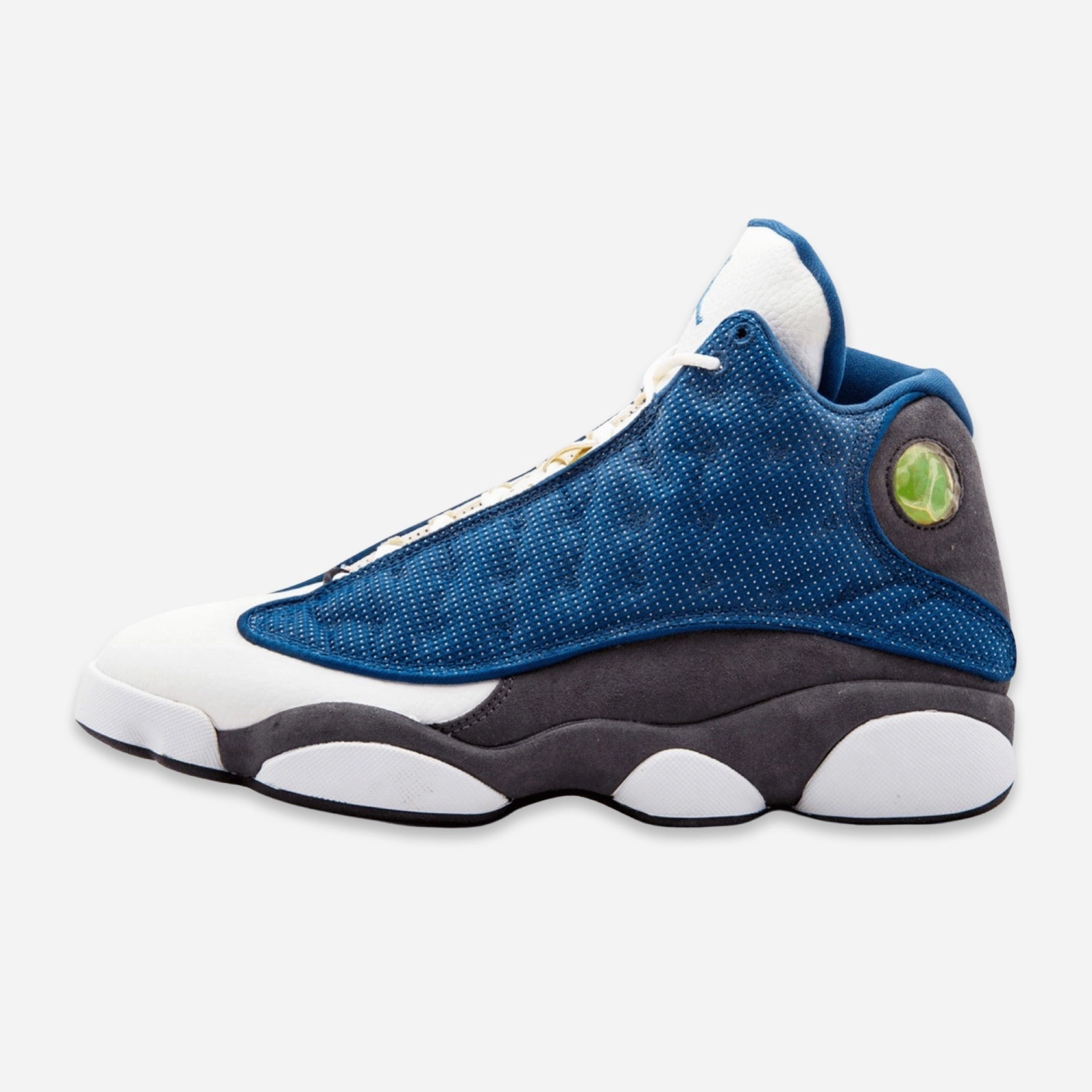 (Men's) Air Jordan 13 Retro 'Flint Grey' (2010) 414571-401 Air Jordan 13 shoes with bold midsole design