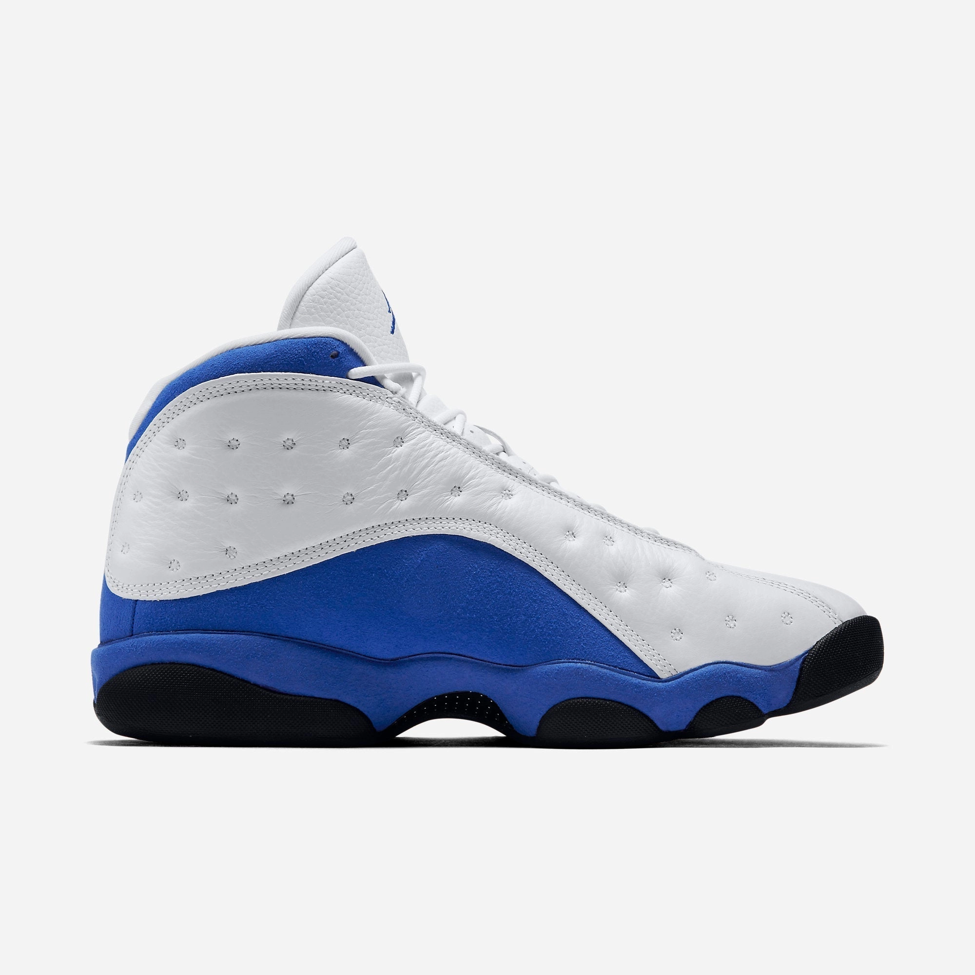 (Men's) Air Jordan 13 Retro 'White / Hyper Royal' (2018) 414571-117 Air Jordan 13 Bold Sole Basketball Shoes