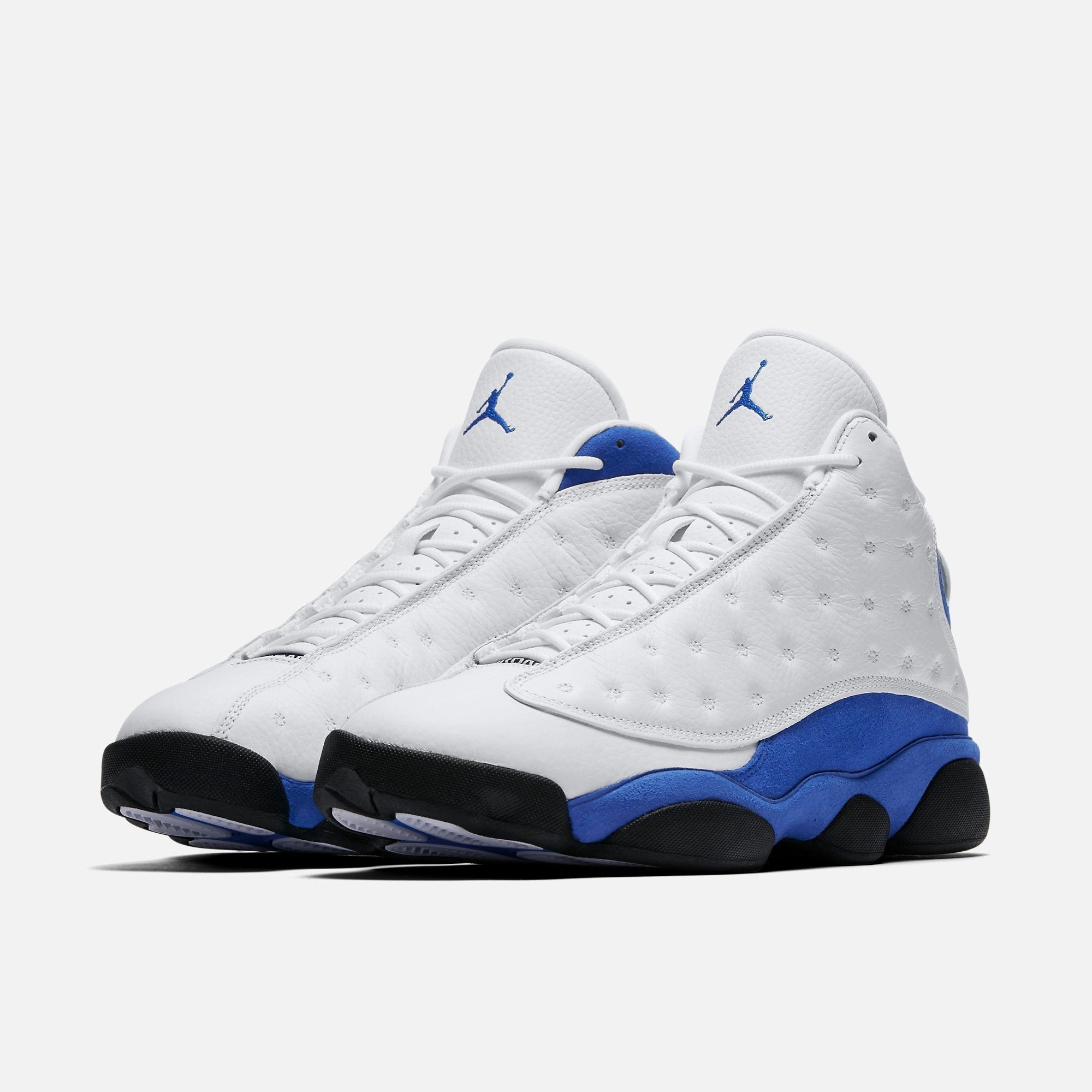 (Men's) Air Jordan 13 Retro 'White / Hyper Royal' (2018) 414571-117 Air Jordan 13 Bold Sole Basketball Shoes