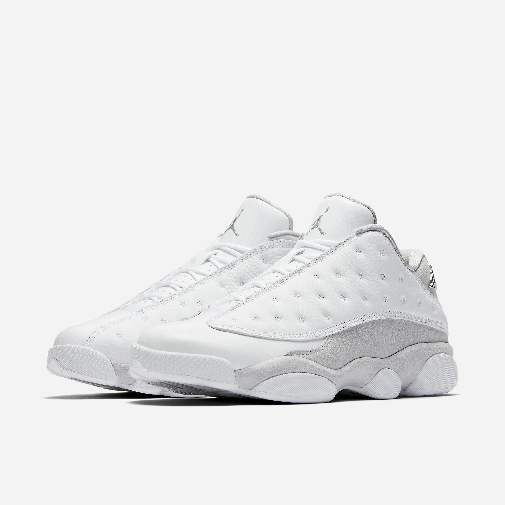 (Men's) Air Jordan 13 Retro Low 'Pure Platinum' (2017) 310810-100 Air Jordan 13 Bold Sole Basketball Shoes