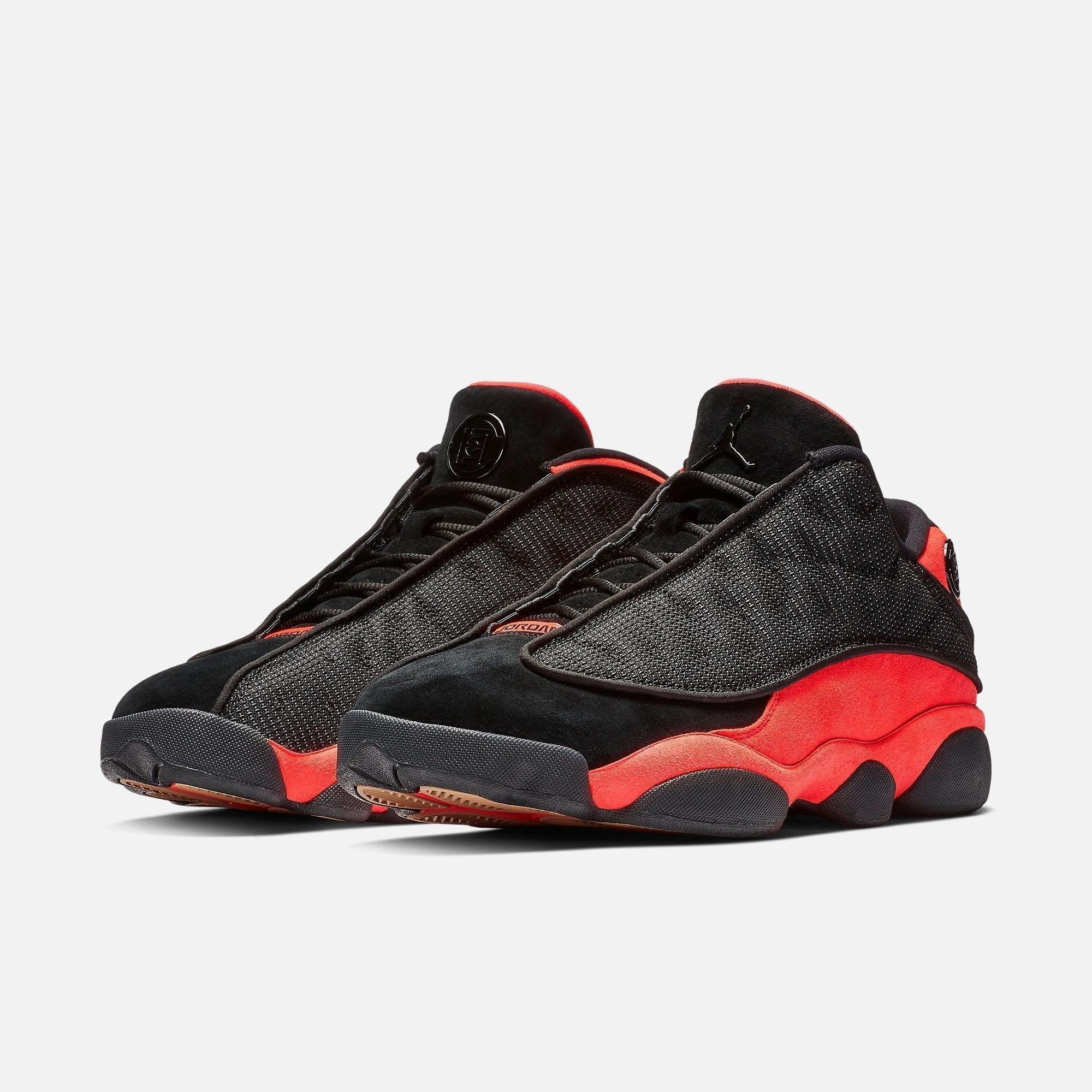 (Men's) Air Jordan 13 Retro Low NRG/CT x CLOT 'Infrared 23' (2018) AT3102-006 Air Jordan 13 Bold Sole Basketball Shoes