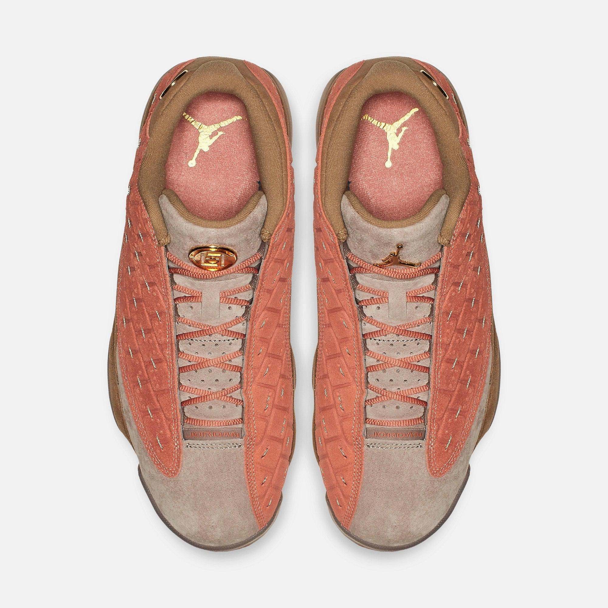 (Men's) Air Jordan 13 Retro Low NRG/CT x CLOT 'Terracotta' (2018) AT3102-200 Air Jordan 13 Bold Sole Basketball Shoes