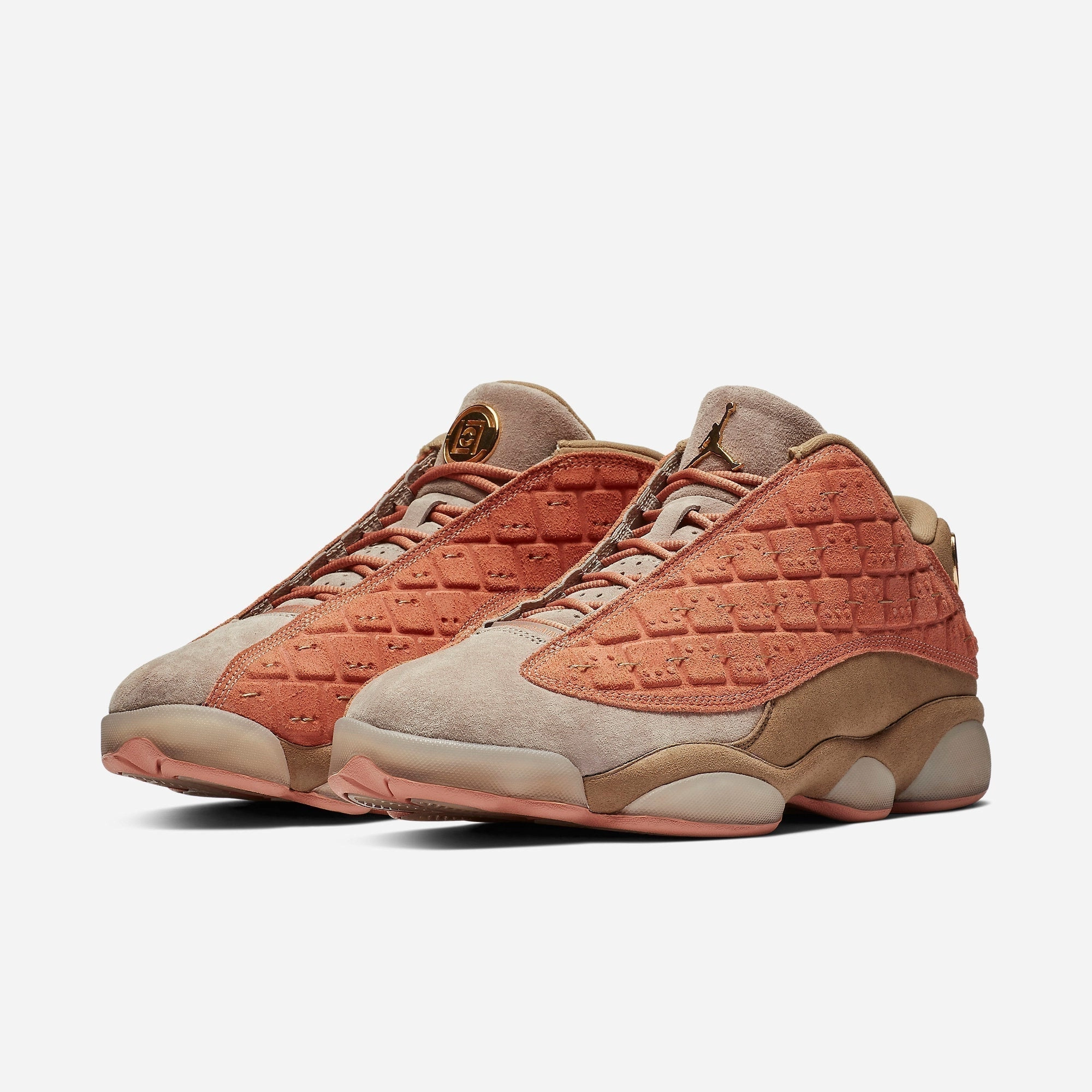 (Men's) Air Jordan 13 Retro Low NRG/CT x CLOT 'Terracotta' (2018) AT3102-200 Air Jordan 13 Bold Sole Basketball Shoes