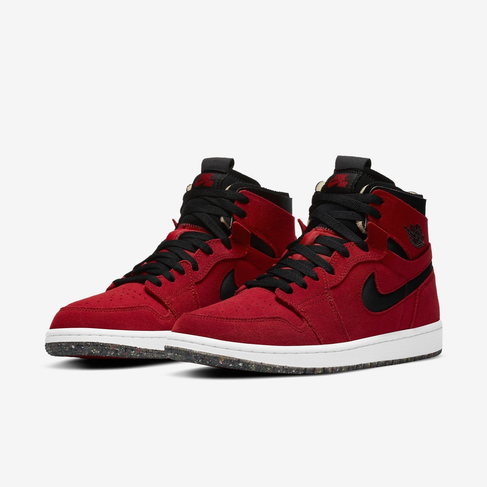 (Men's) Air Jordan 1 High Zoom Air CMFT 'Red Suede' (2020) CT0978-600 Air Jordan 1 Signature Look Sneakers