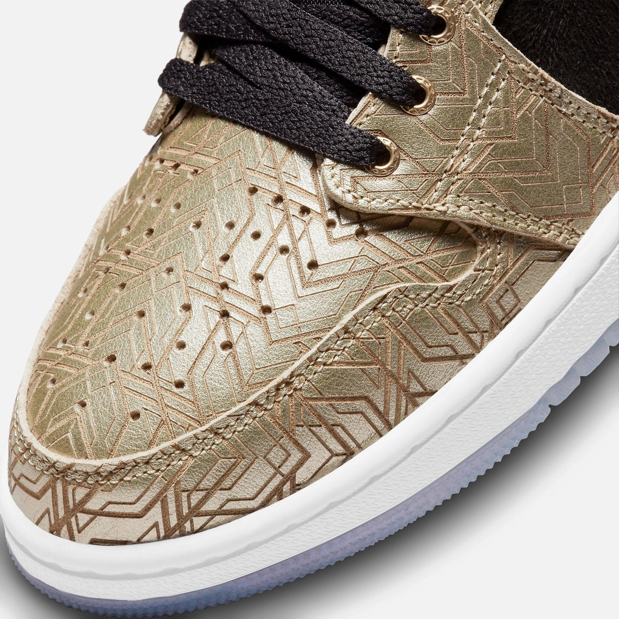 (Men's) Air Jordan 1 High Zoom Air CMFT GC 'Gold Laser' (2021) DQ0659-700 Air Jordan 1 Signature Look Sneakers