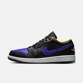 (Men's) Air Jordan 1 Low 'Dark Concord' (2022) 553558-075 Authentic Air Jordan 1 in premium leather
