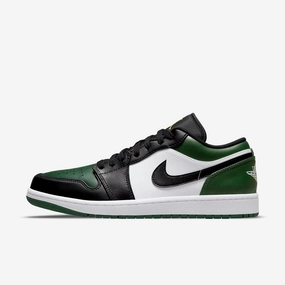 (Men's) Air Jordan 1 Low 'Green Toe' (2021) 553558-371 Authentic Air Jordan 1 in premium leather
