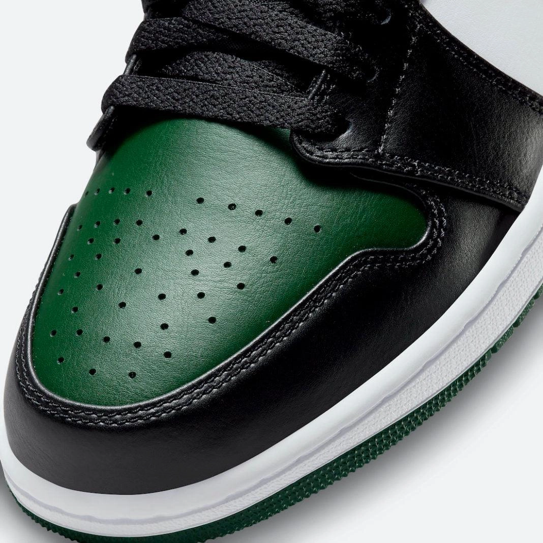 (Men's) Air Jordan 1 Low 'Green Toe' (2021) 553558-371 Air Jordan 1 Original Colorway Shoes
