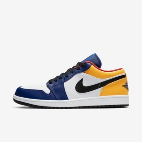 (Men's) Air Jordan 1 Low 'Royal Yellow' (2020) 553558-123 Heritage Air Jordan 1 sneakers for men