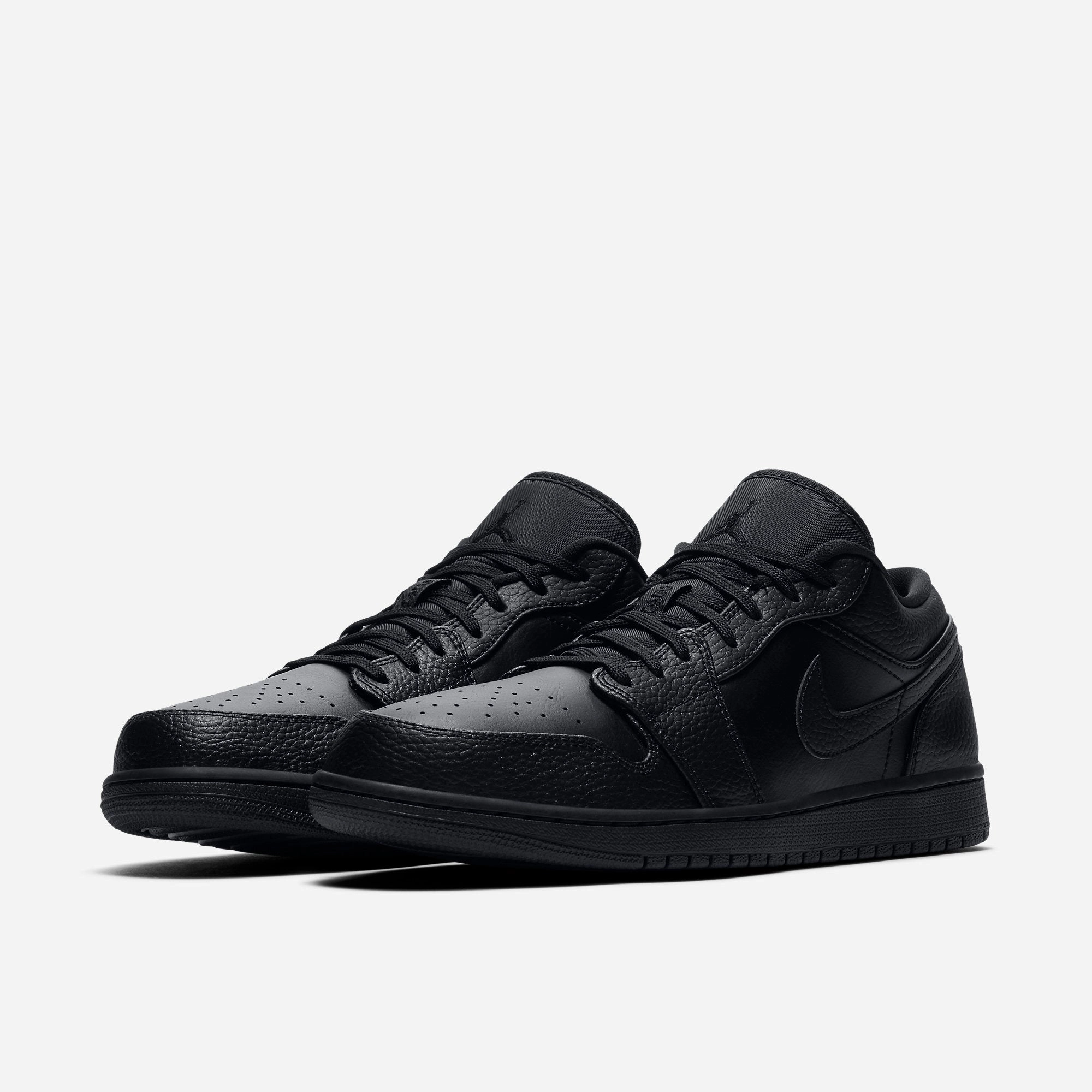 (Men's) Air Jordan 1 Low 'Triple Black' (2020) 553558-091 Air Jordan 1 Original Colorway Shoes