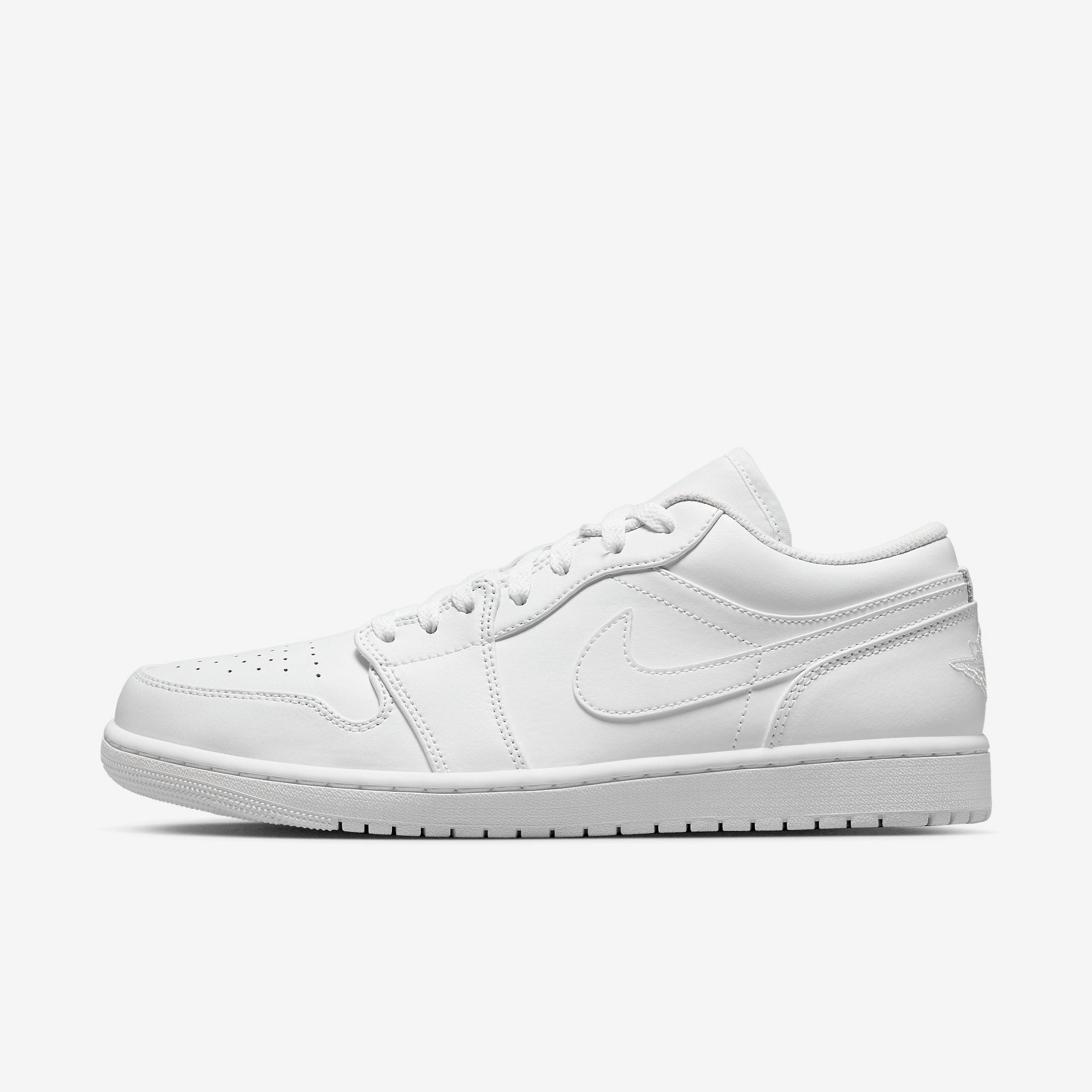 (Men's) Air Jordan 1 Low 'Triple White' (2022) 553558-136 Authentic Air Jordan 1 in premium leather