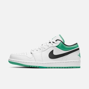 (Men's) Air Jordan 1 Low 'White / Lucky Green' (2020) 553558-129 Stylish Air Jordan 1 in classic design