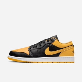(Men's) Air Jordan 1 Low 'Yellow Ochre' (2023) 553558-072 Authentic Air Jordan 1 in premium leather