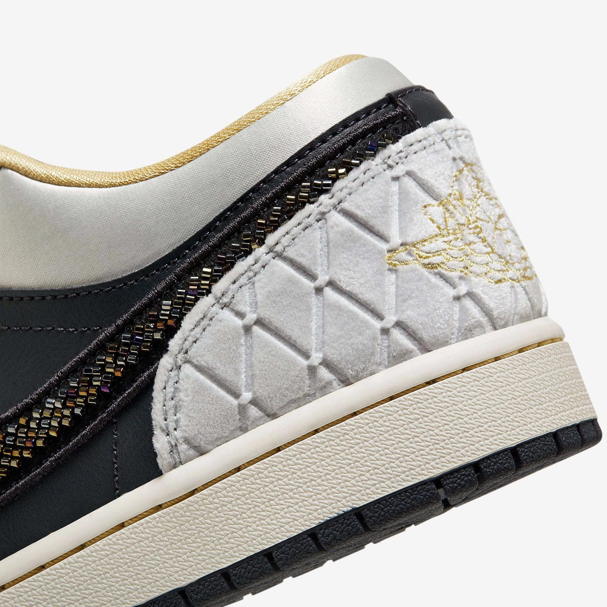 (Men's) Air Jordan 1 Low SE 'Beaded Swoosh' (2022) DV1762-001 Air Jordan 1 Timeless Heritage Shoes