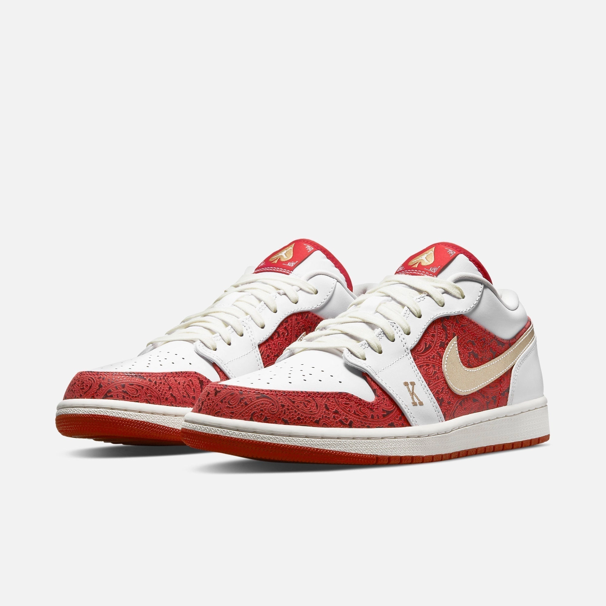 (Men's) Air Jordan 1 Low SE 'Spades' (2021) DJ5185-100 Air Jordan 1 Signature Look Sneakers