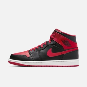 (Men's) Air Jordan 1 Mid 'Alternate Bred' (2022) DQ8426-060 Iconic Air Jordan 1 shoes with bold accents
