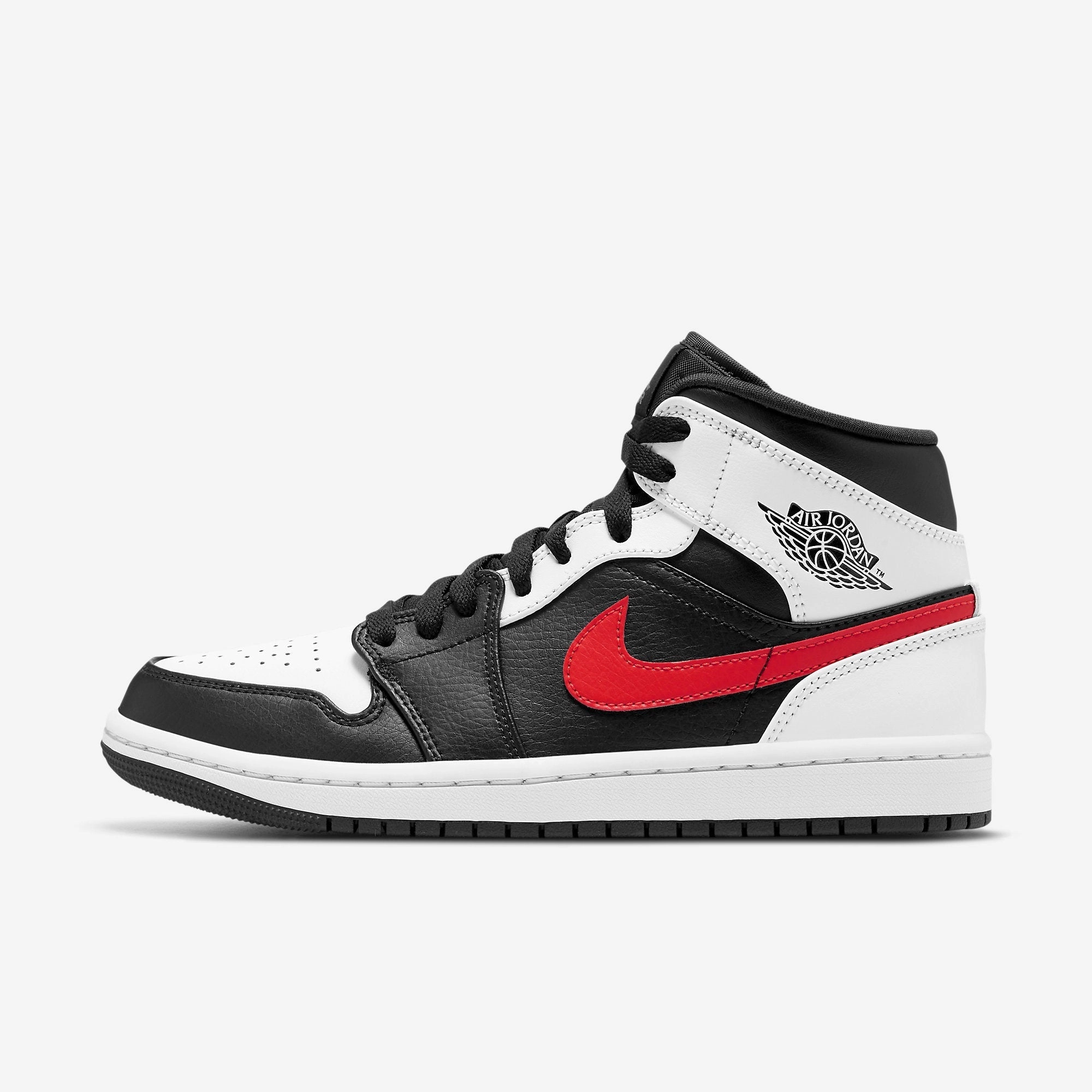 (Men's) Air Jordan 1 Mid 'Chile Red' (2021) 554724-075 Stylish Air Jordan 1 in classic design
