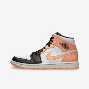 (Men's) Air Jordan 1 Mid 'Crimson Tint' (2021) 554724-133 Authentic Air Jordan 1 in premium leather