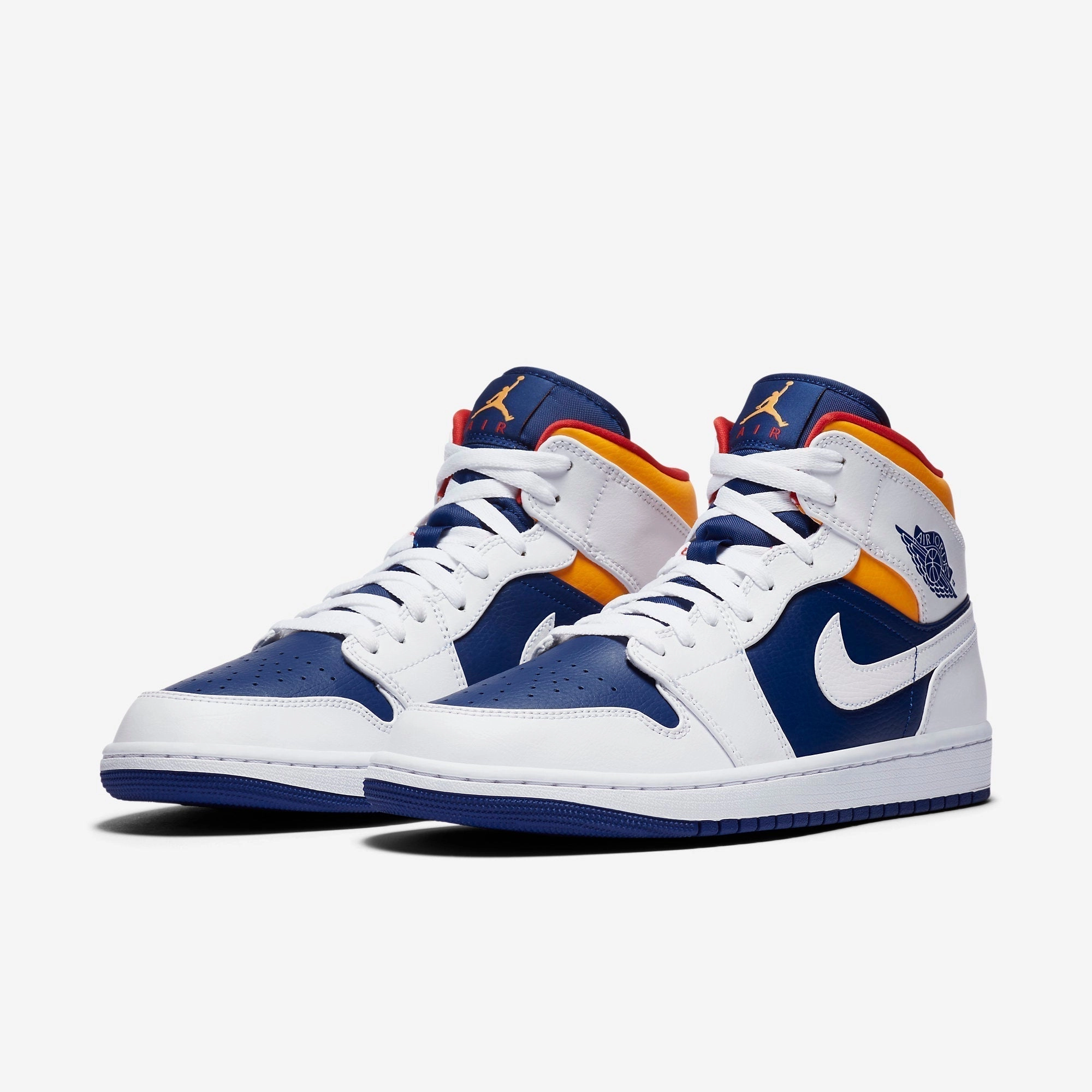 (Men's) Air Jordan 1 Mid 'Deep Royal Blue' (2020) 554724-131 Air Jordan 1 Retro Court Sneakers