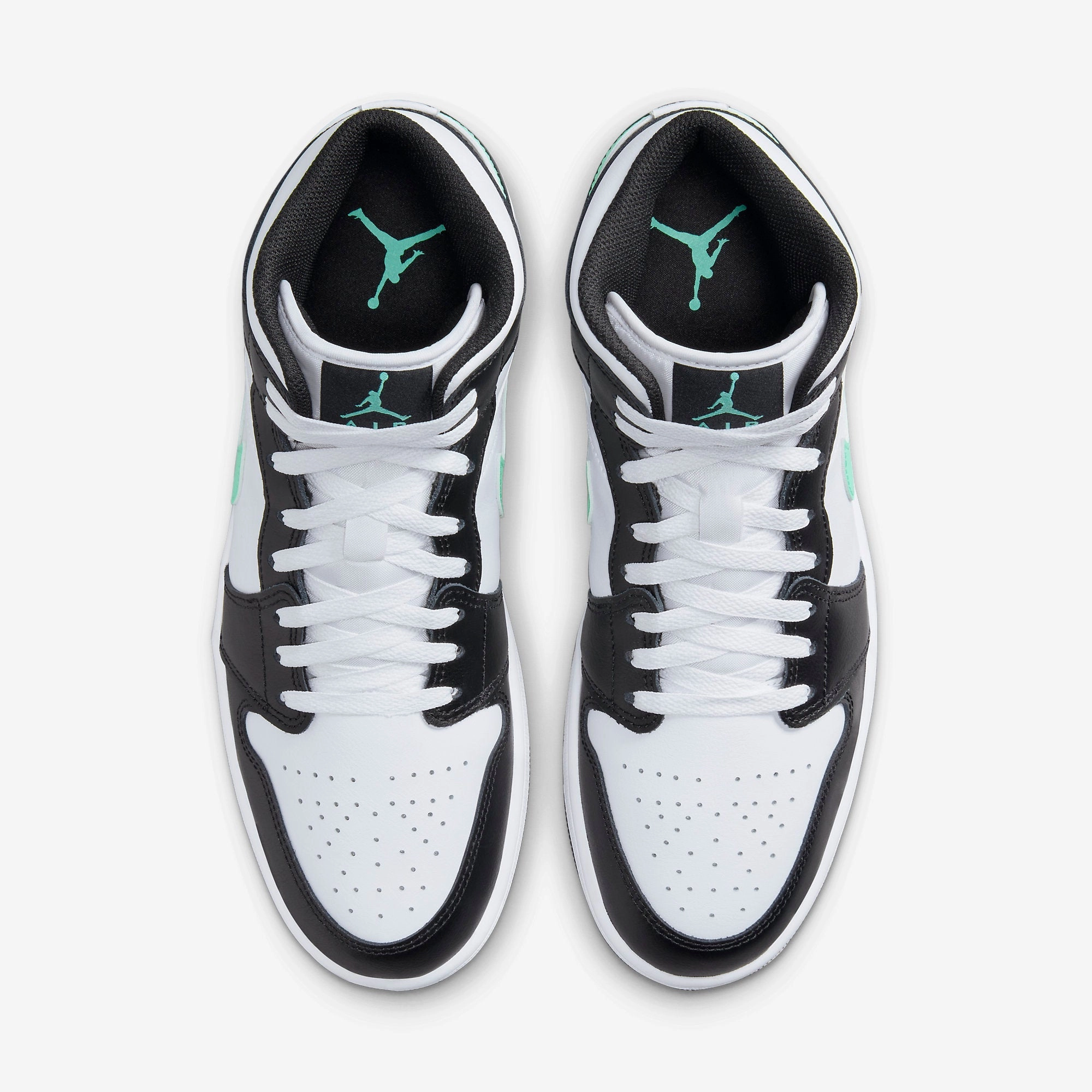 (Men's) Air Jordan 1 Mid 'Green Glow' (2024) DQ8426-103 Air Jordan 1 Original Colorway Shoes