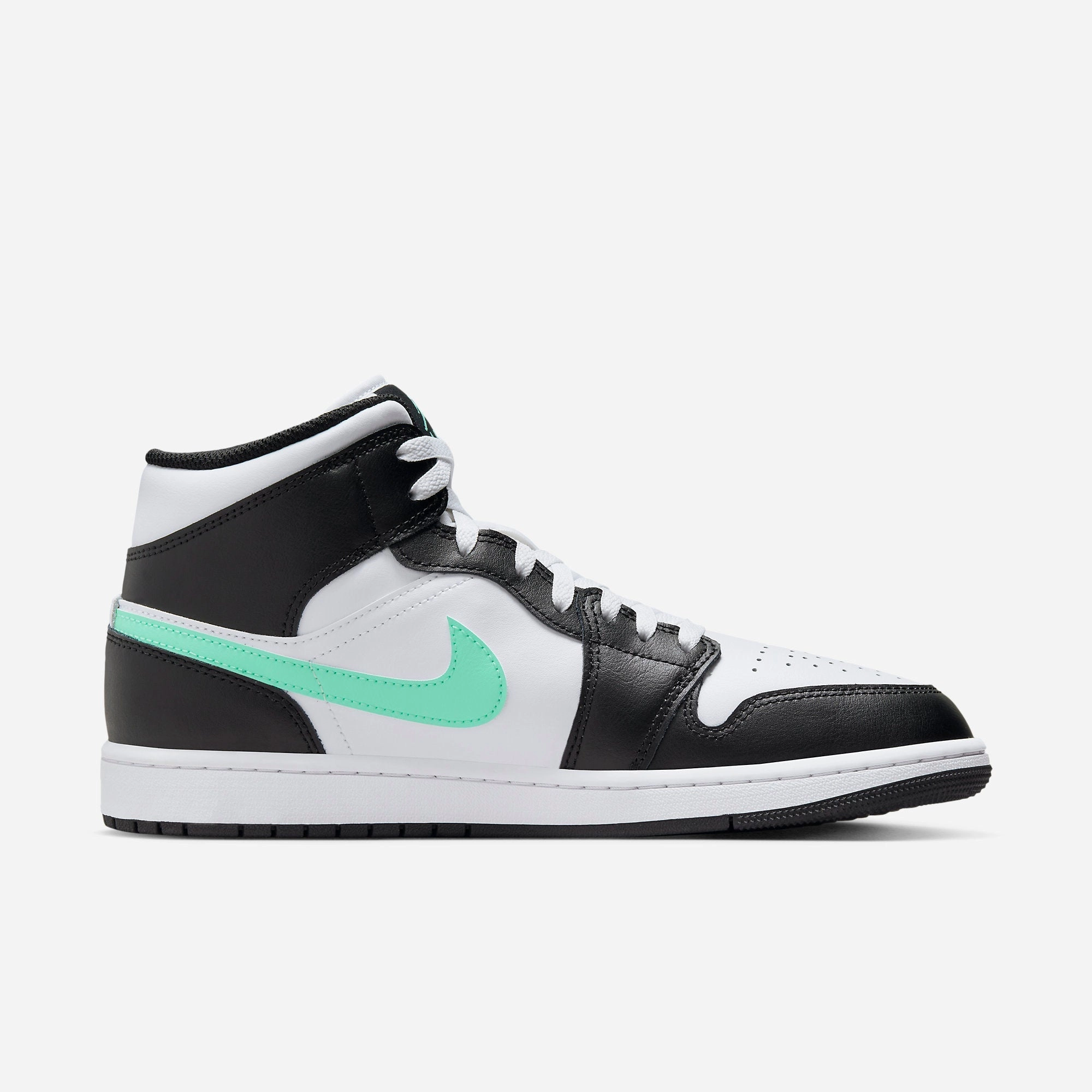 (Men's) Air Jordan 1 Mid 'Green Glow' (2024) DQ8426-103 Air Jordan 1 Original Colorway Shoes