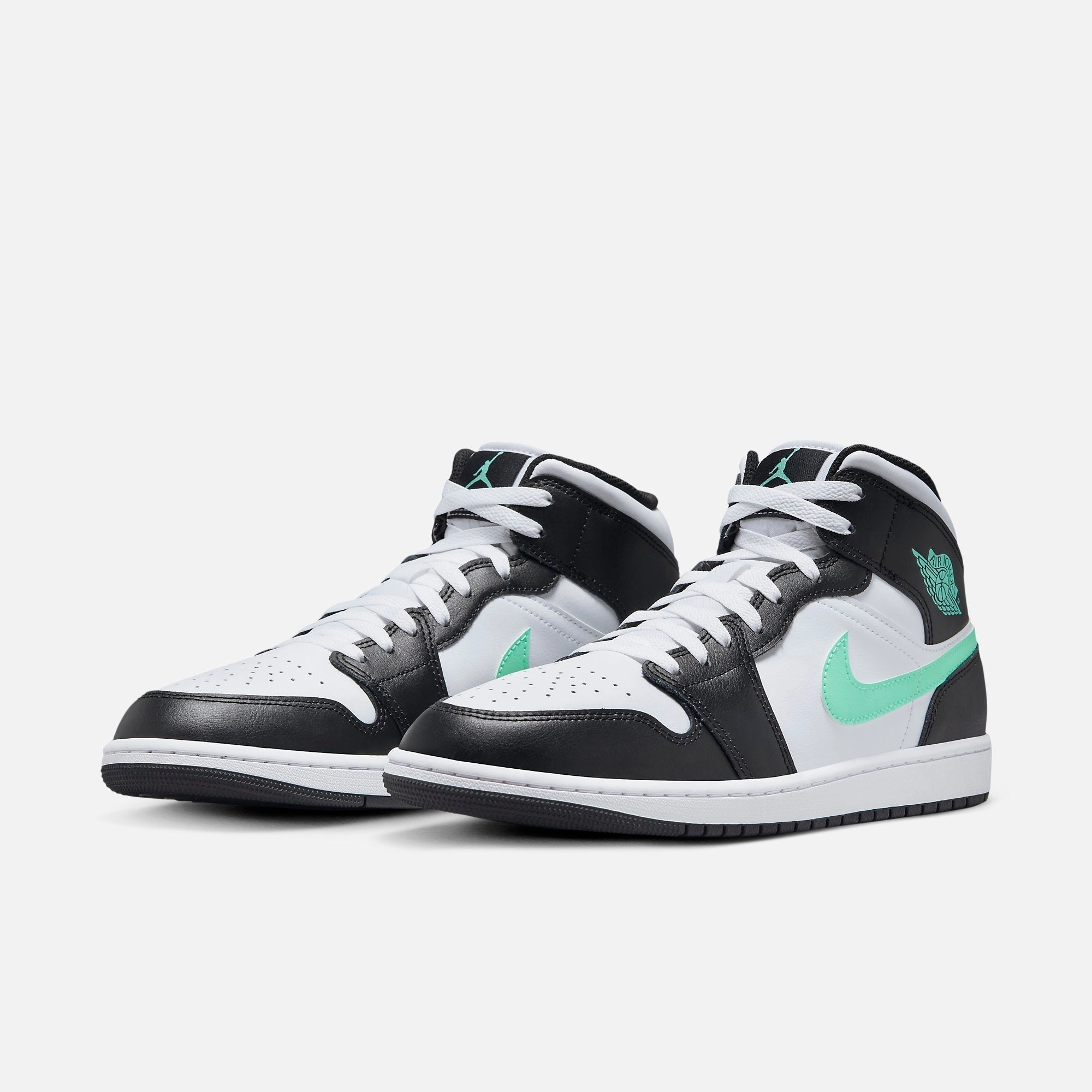 (Men's) Air Jordan 1 Mid 'Green Glow' (2024) DQ8426-103 Air Jordan 1 Original Colorway Shoes