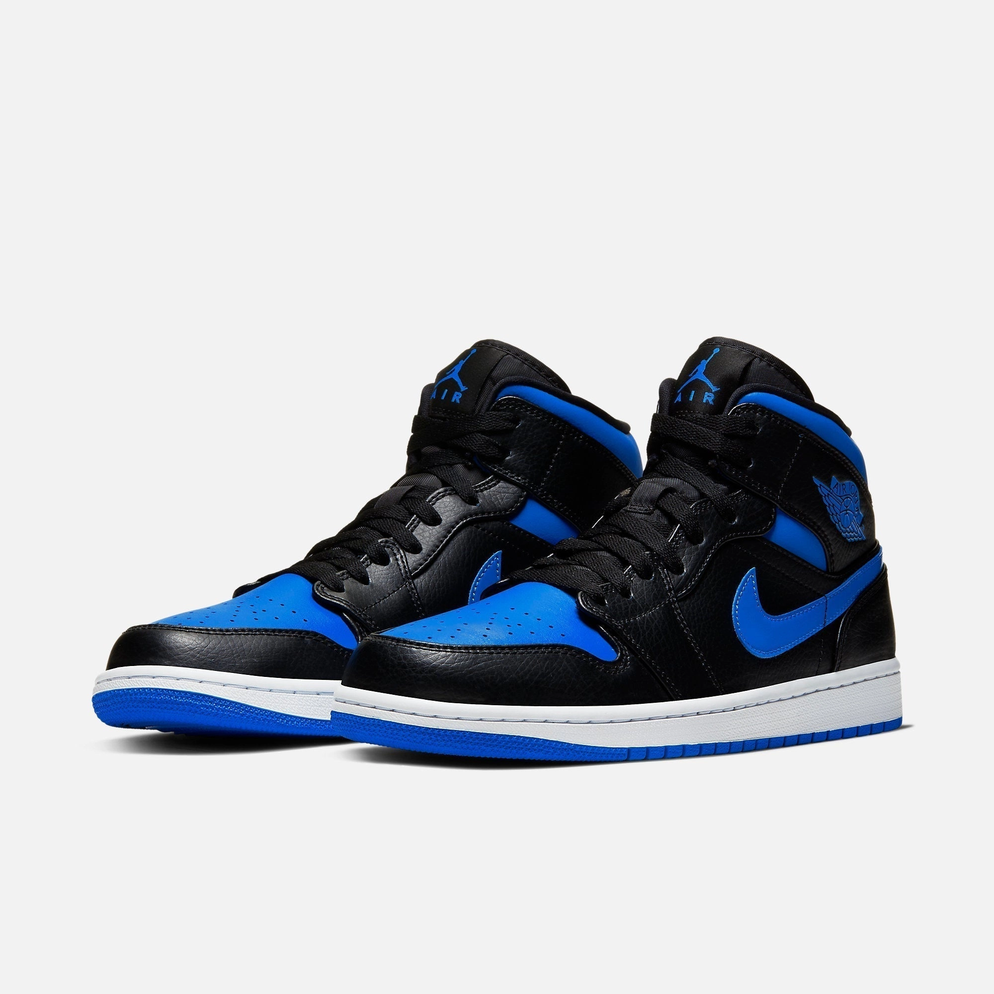(Men's) Air Jordan 1 Mid 'Hyper Royal' (2020) 554724-068 Air Jordan 1 Signature Look Sneakers