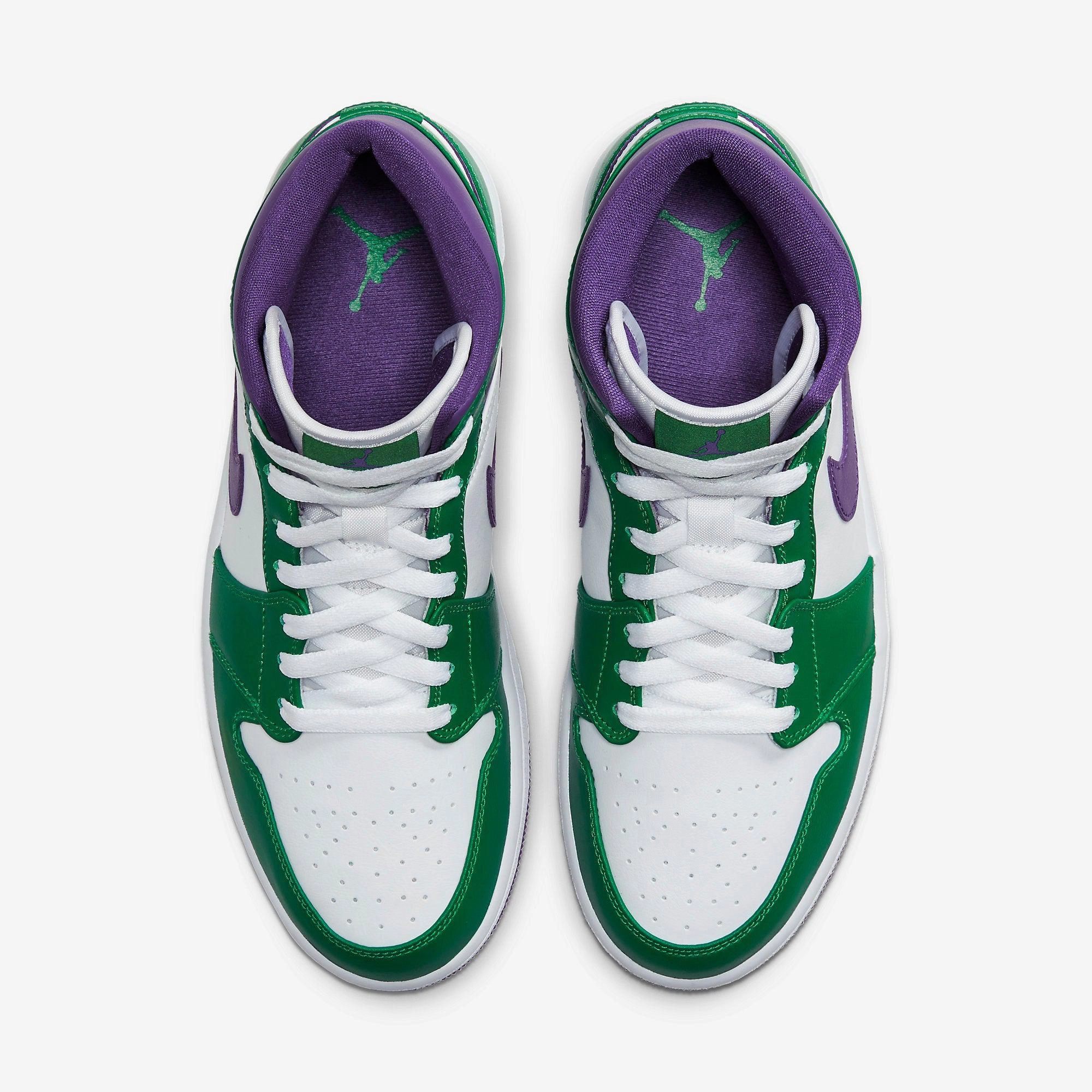 (Men's) Air Jordan 1 Mid 'Incredible Hulk' (2020) 554724-300 Air Jordan 1 Retro Court Sneakers