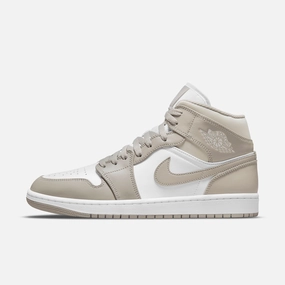(Men's) Air Jordan 1 Mid 'Linen' (2021) 554724-082 Stylish Air Jordan 1 in classic design