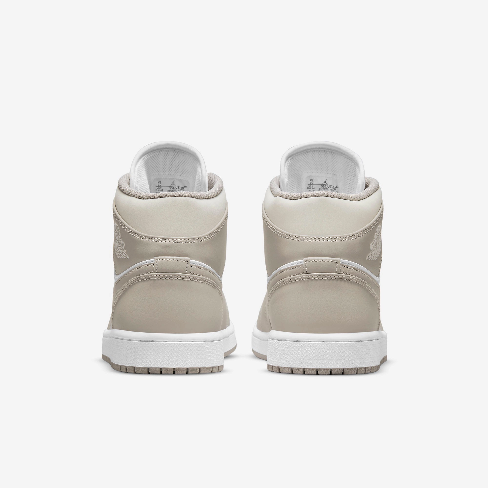 (Men's) Air Jordan 1 Mid 'Linen' (2021) 554724-082 Air Jordan 1 Signature Look Sneakers