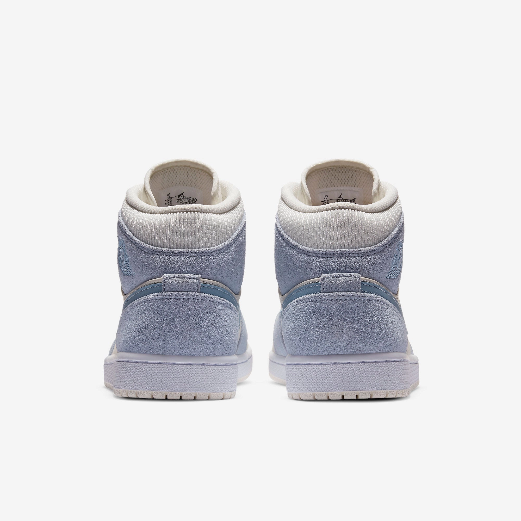 (Men's) Air Jordan 1 Mid 'Mixed Textures Blue' (2020) DA4666-100 Air Jordan 1 Signature Look Sneakers