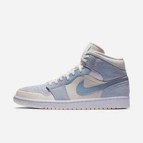 (Men's) Air Jordan 1 Mid 'Mixed Textures Blue' (2020) DA4666-100 Stylish Air Jordan 1 in classic design