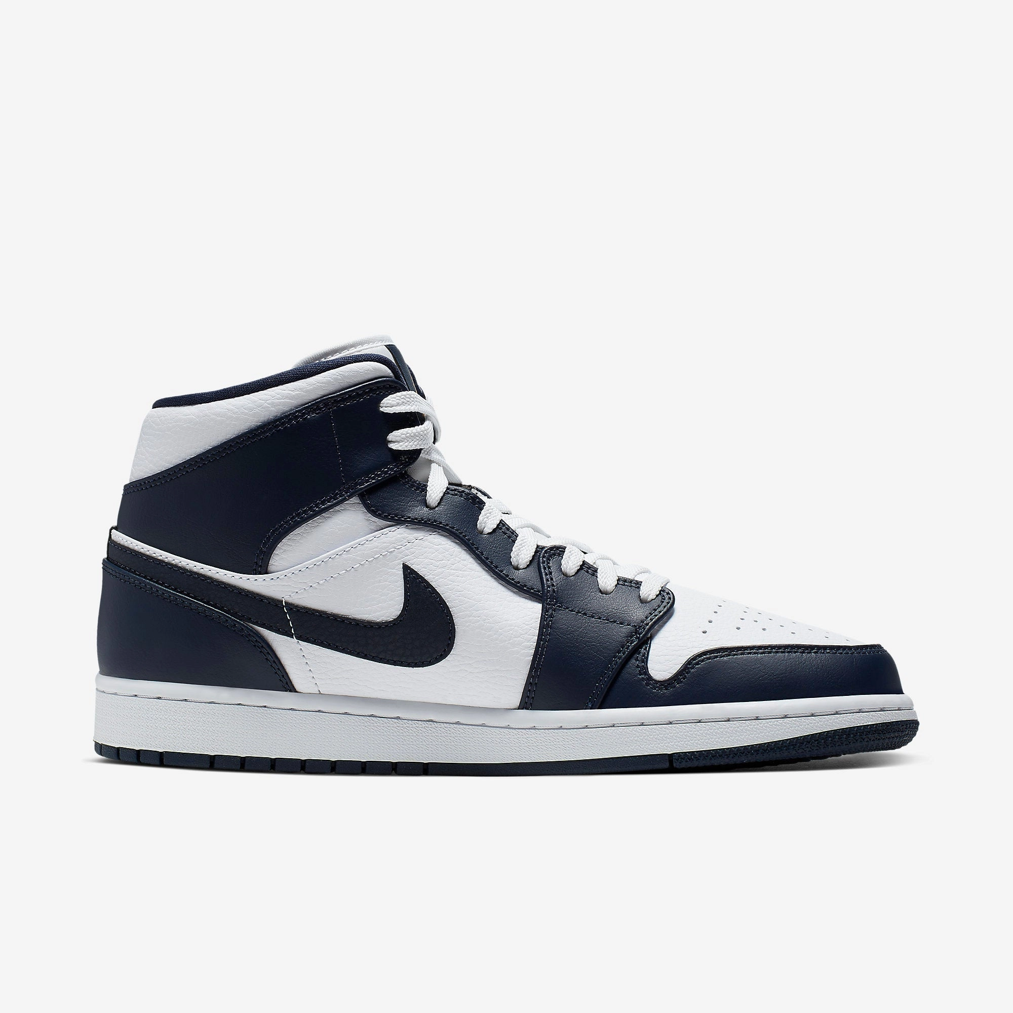 (Men's) Air Jordan 1 Mid 'Obsidian' (2019) 554724-174 Air Jordan 1 Timeless Heritage Shoes
