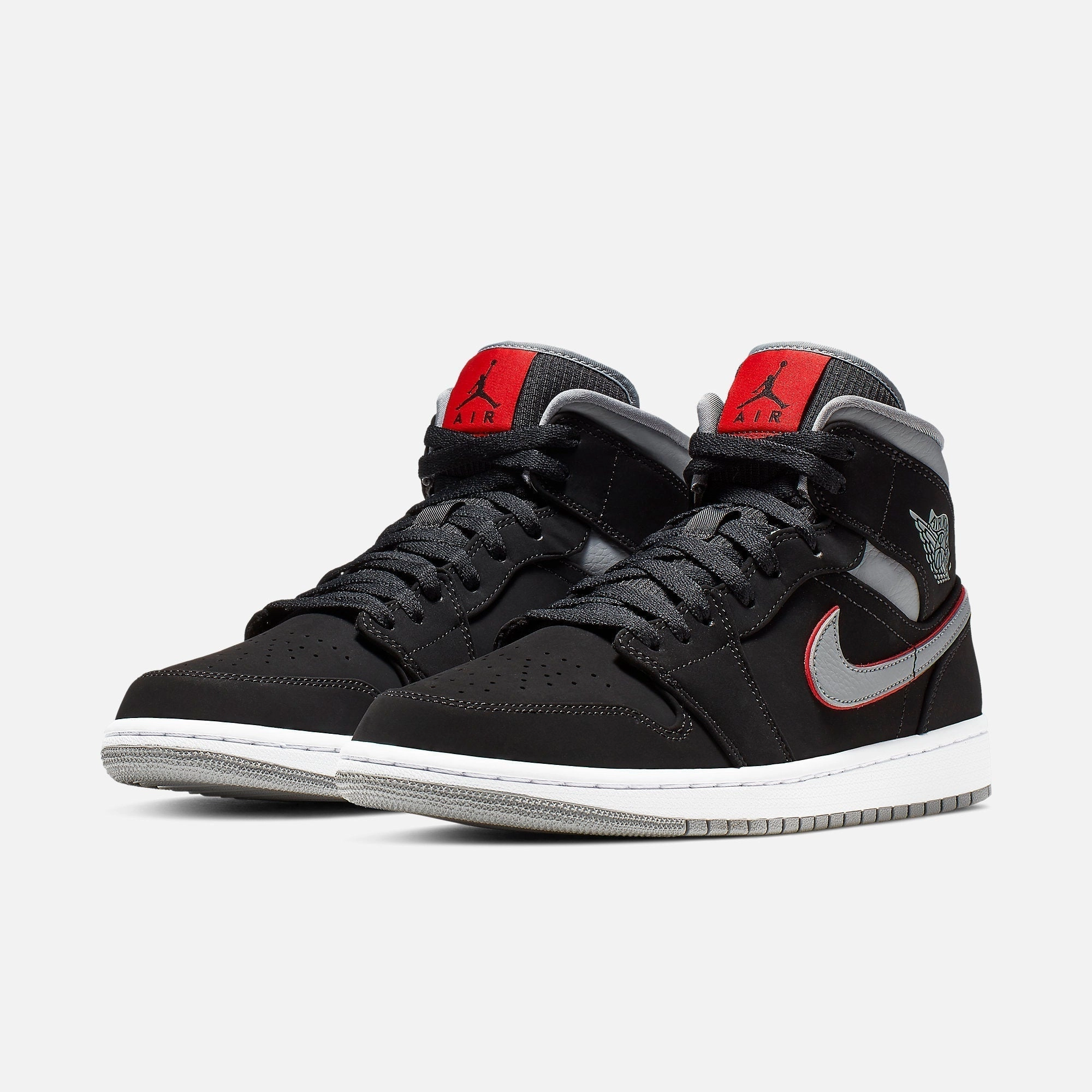 (Men's) Air Jordan 1 Mid 'Particle Grey' (2019) 554724-060 Air Jordan 1 Retro Court Sneakers