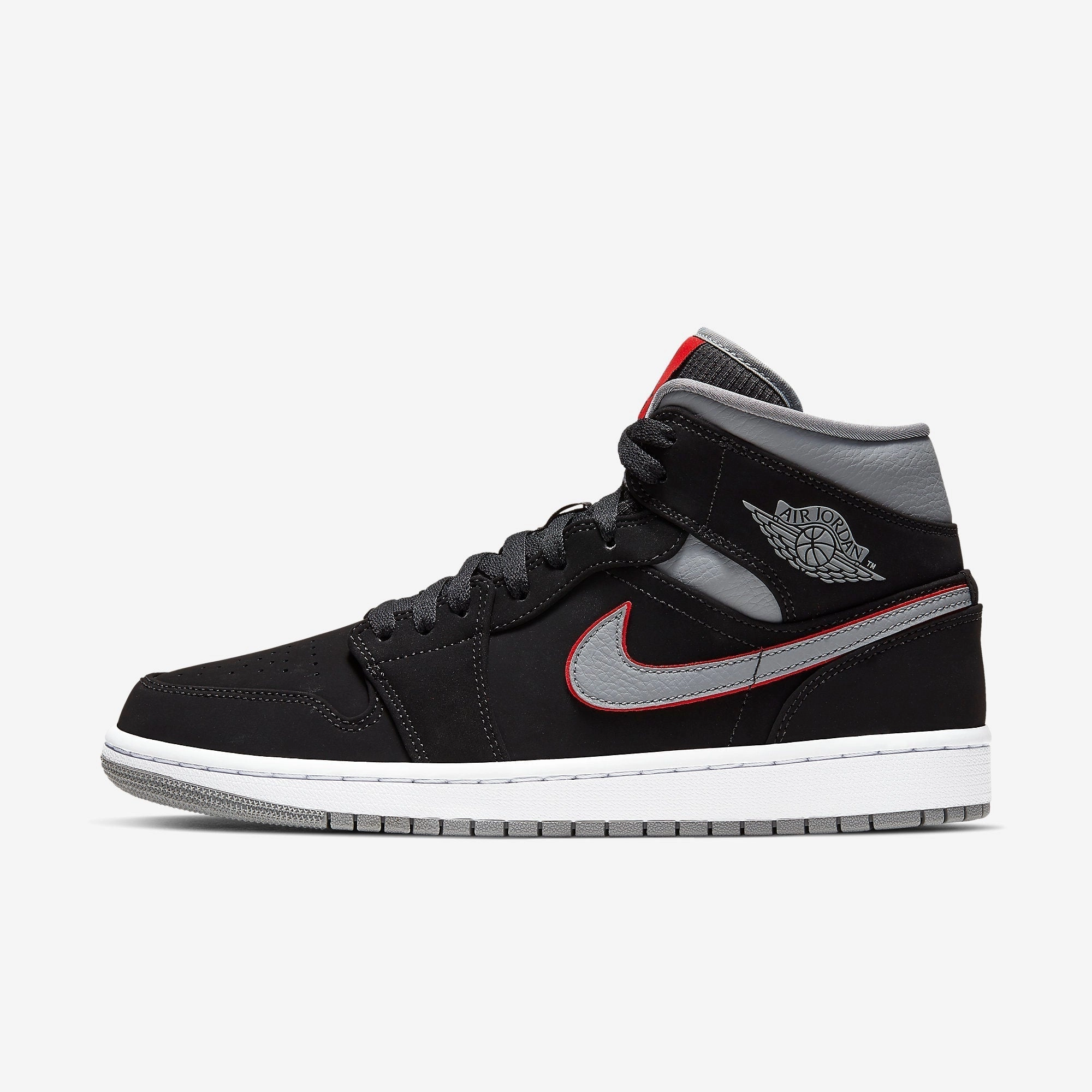 (Men's) Air Jordan 1 Mid 'Particle Grey' (2019) 554724-060 Heritage Air Jordan 1 sneakers for men