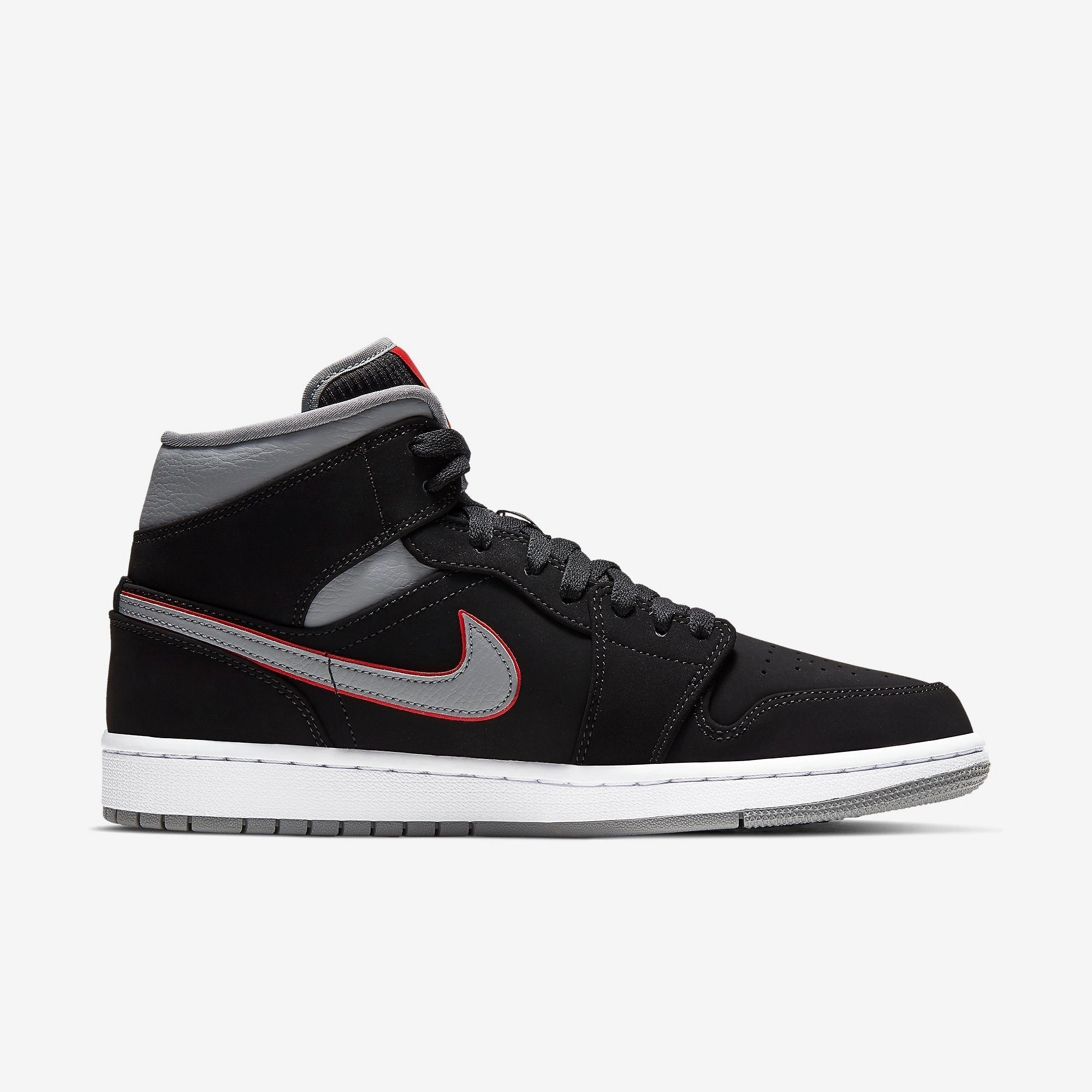 (Men's) Air Jordan 1 Mid 'Particle Grey' (2019) 554724-060 Air Jordan 1 Retro Court Sneakers