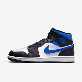 (Men's) Air Jordan 1 Mid 'Racer Blue' (2021) 554724-140 Stylish Air Jordan 1 in classic design