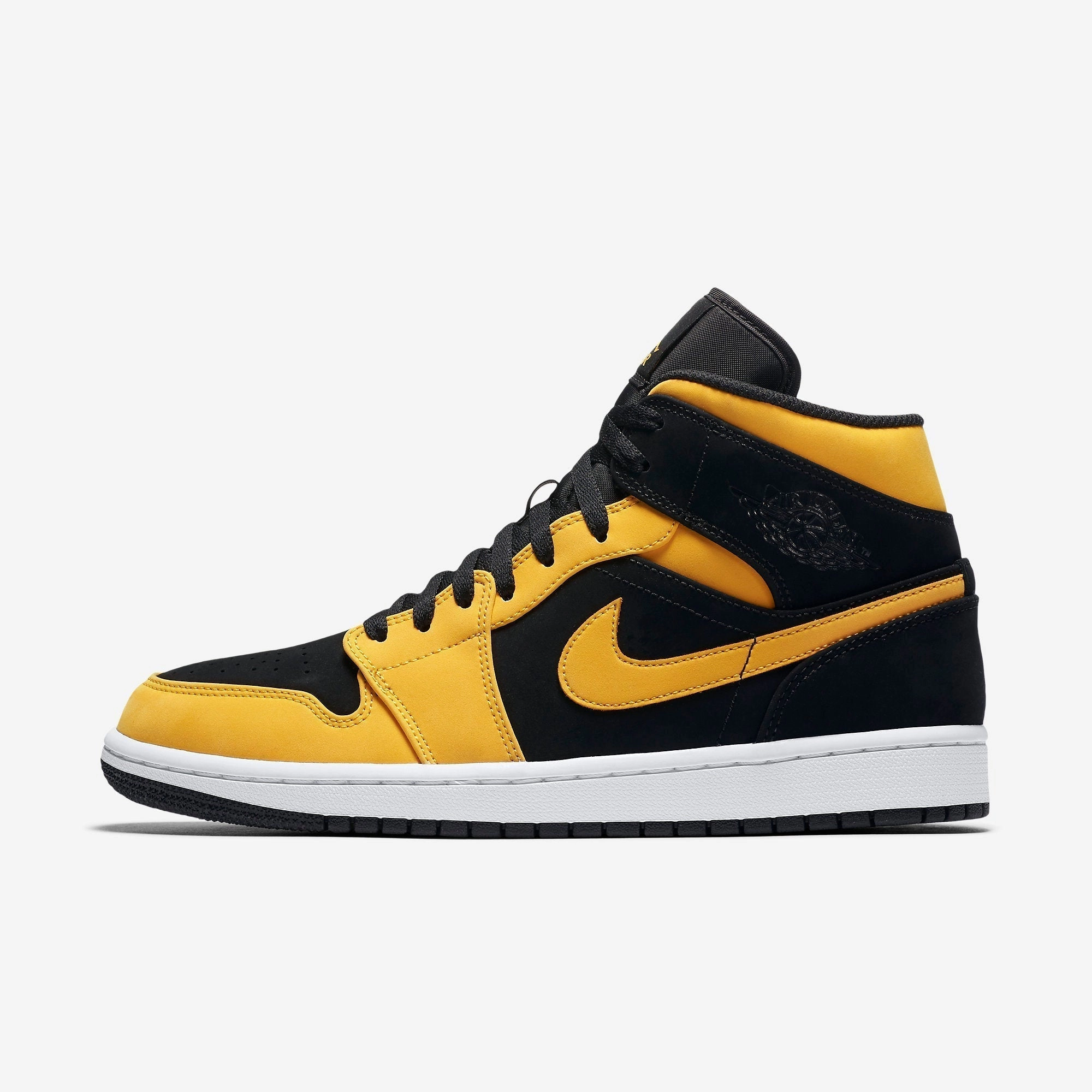 (Men's) Air Jordan 1 Mid 'Reverse New Love' (2018) 554724-071 Iconic Air Jordan 1 shoes with bold accents