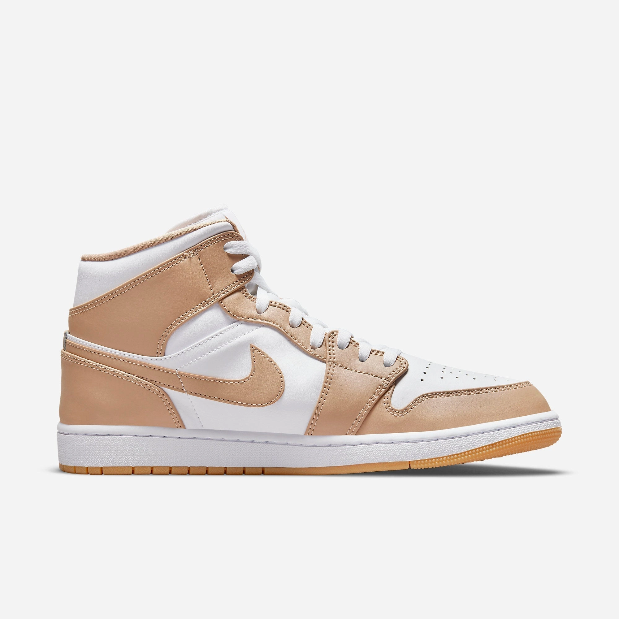 (Men's) Air Jordan 1 Mid 'Tan Gum' (2021) 554724-271 Air Jordan 1 Signature Look Sneakers