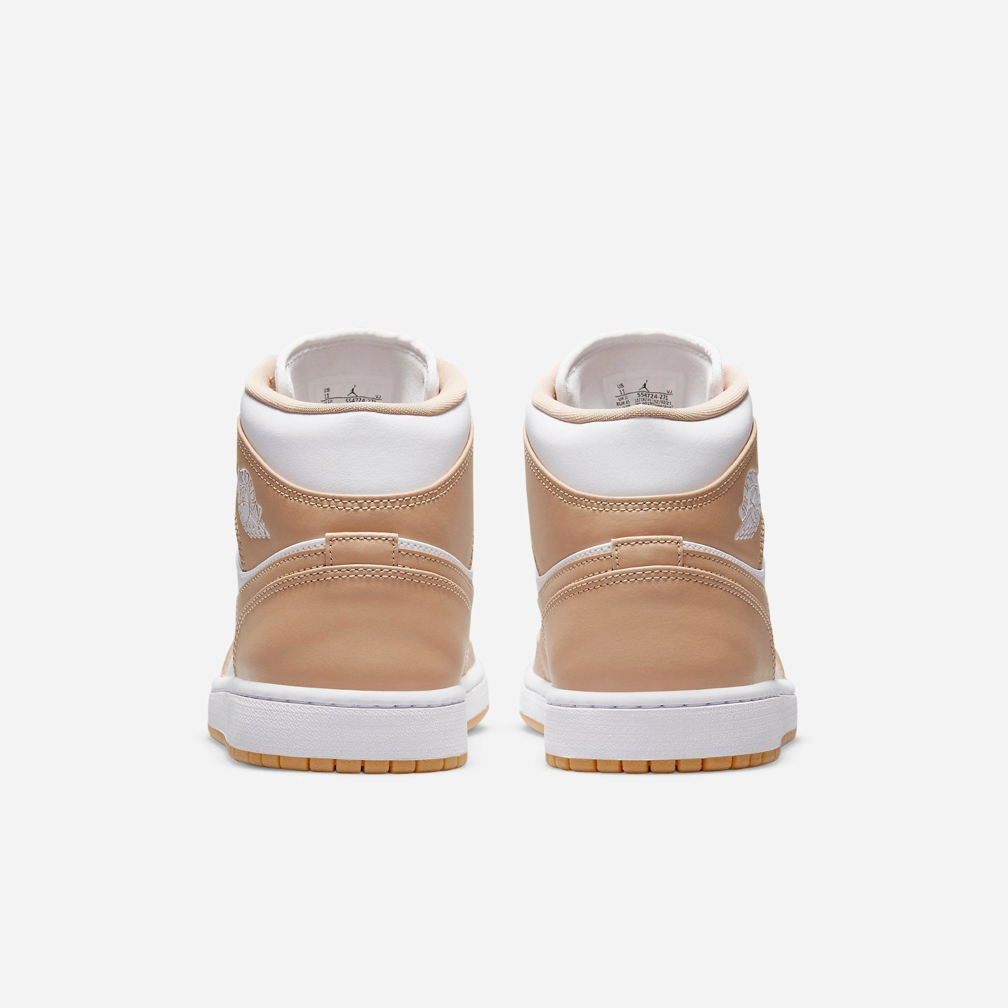 (Men's) Air Jordan 1 Mid 'Tan Gum' (2021) 554724-271 Air Jordan 1 Signature Look Sneakers